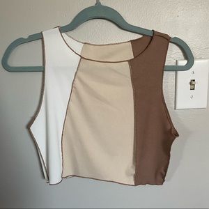 Neutral Patchwork Top